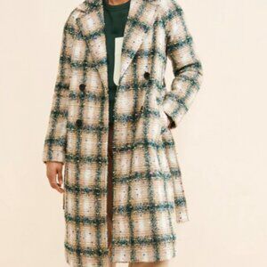Plaid Tweed Coat